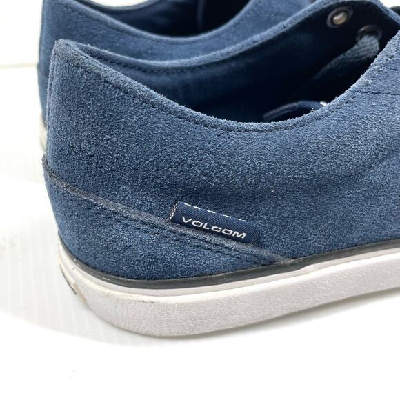 VOLCOM Leeds Blue Suede Skate Shoes Men's Size 8 Skater Sneakers Casual - Picture 4 of 14